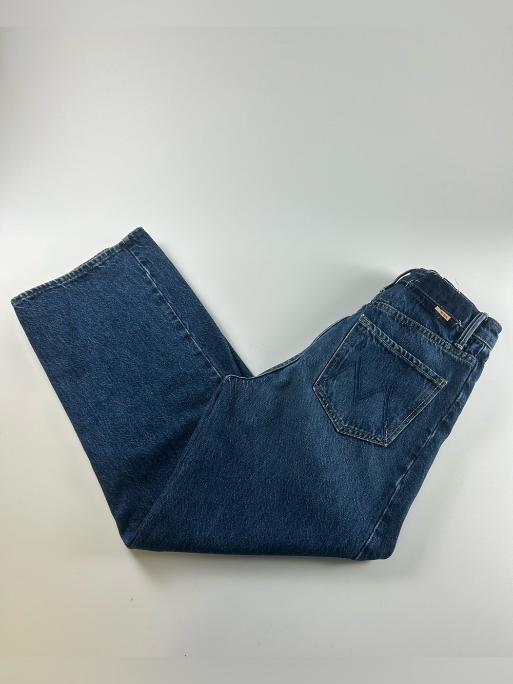 Mother WMNS SZ 25 Superior Half Pipe Ankle Jeans Blue Denim Wide Leg Relaxed